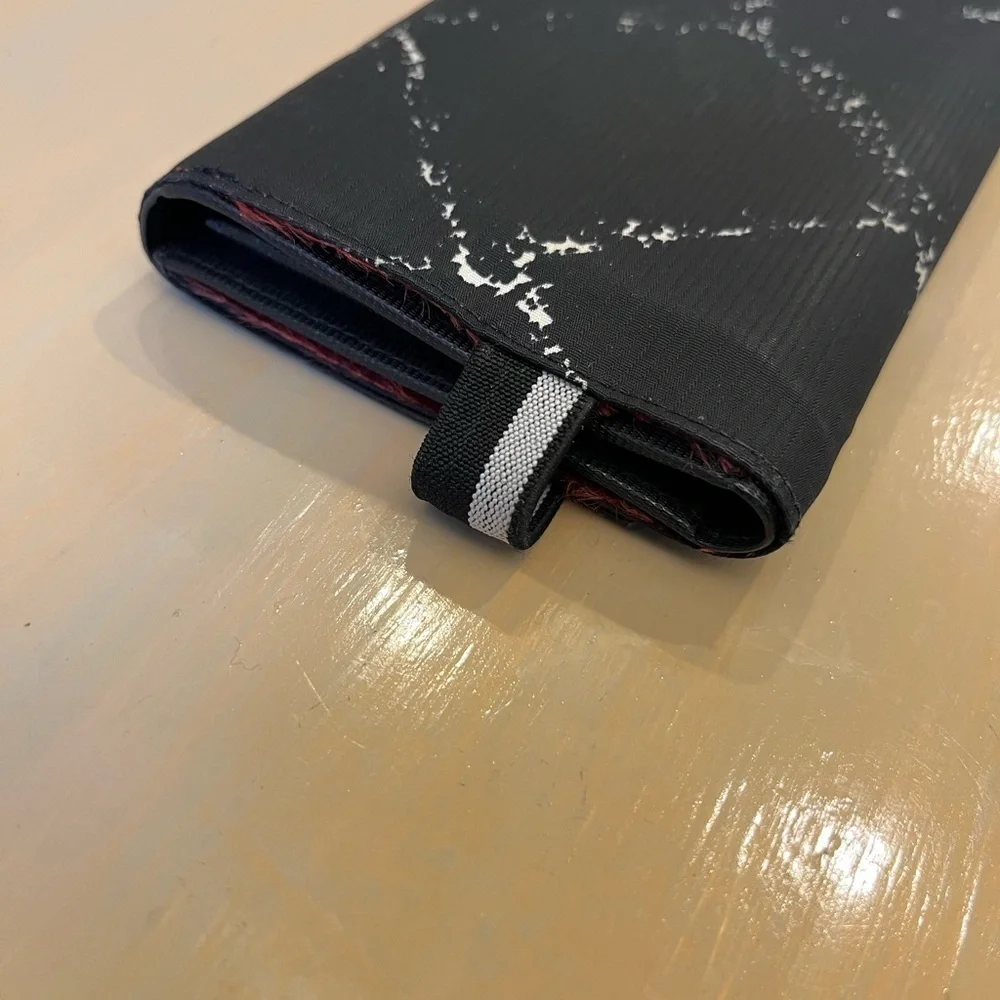 Chanel black nylon card case